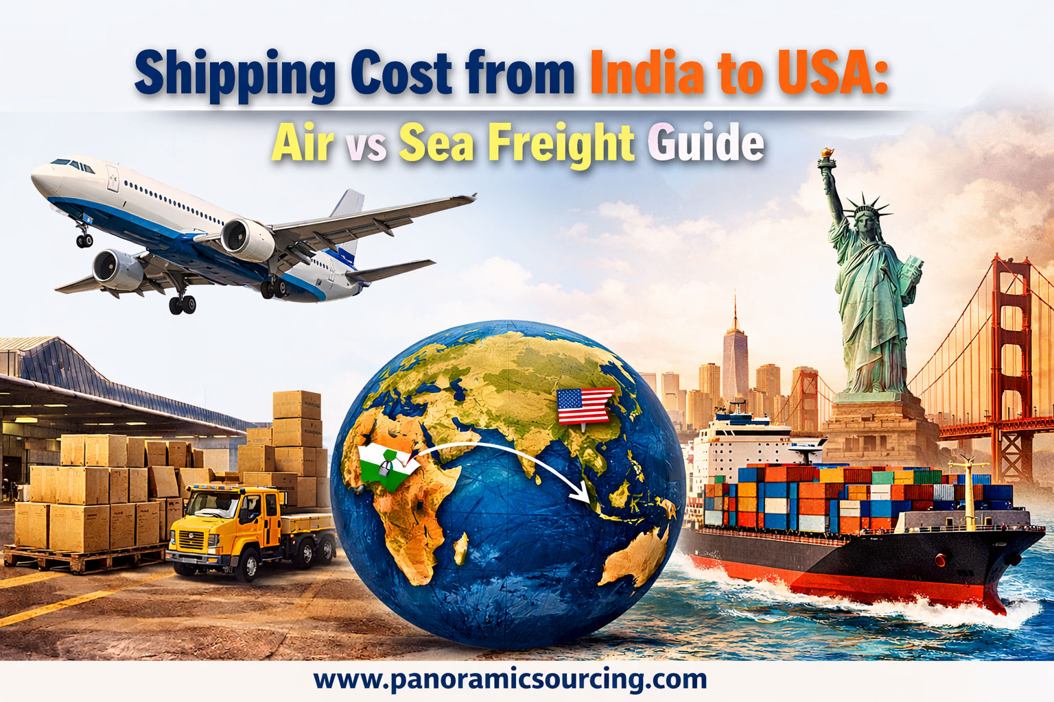 Shipping Cost from India to USA: Air vs Sea Freight Guide