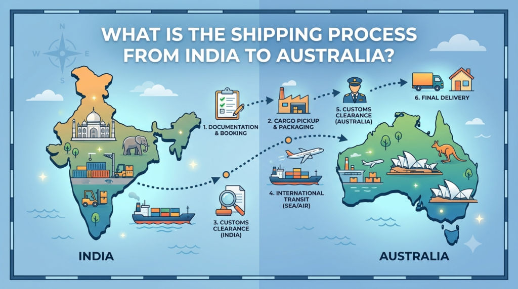 shipping from India to Australia