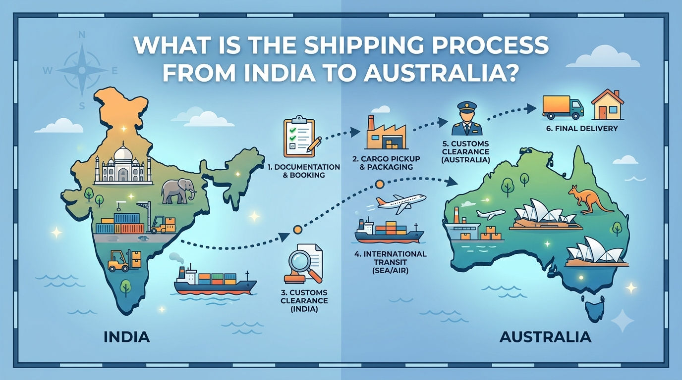 What is the Shipping Process from India to Australia?
