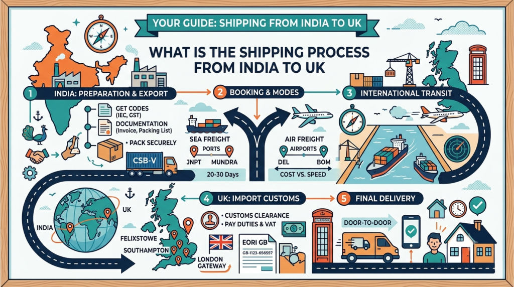 Shipping from India to UK