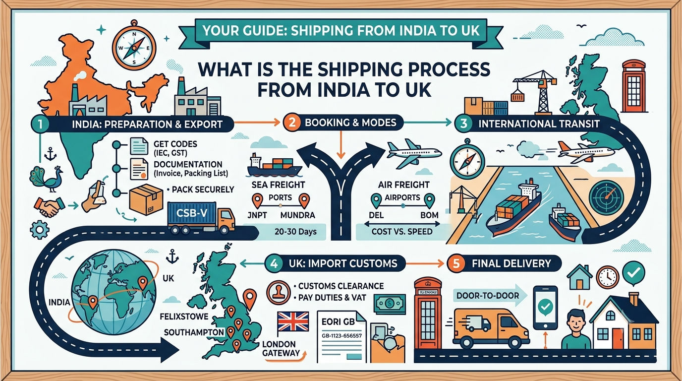 What Is the Shipping Process from India to UK