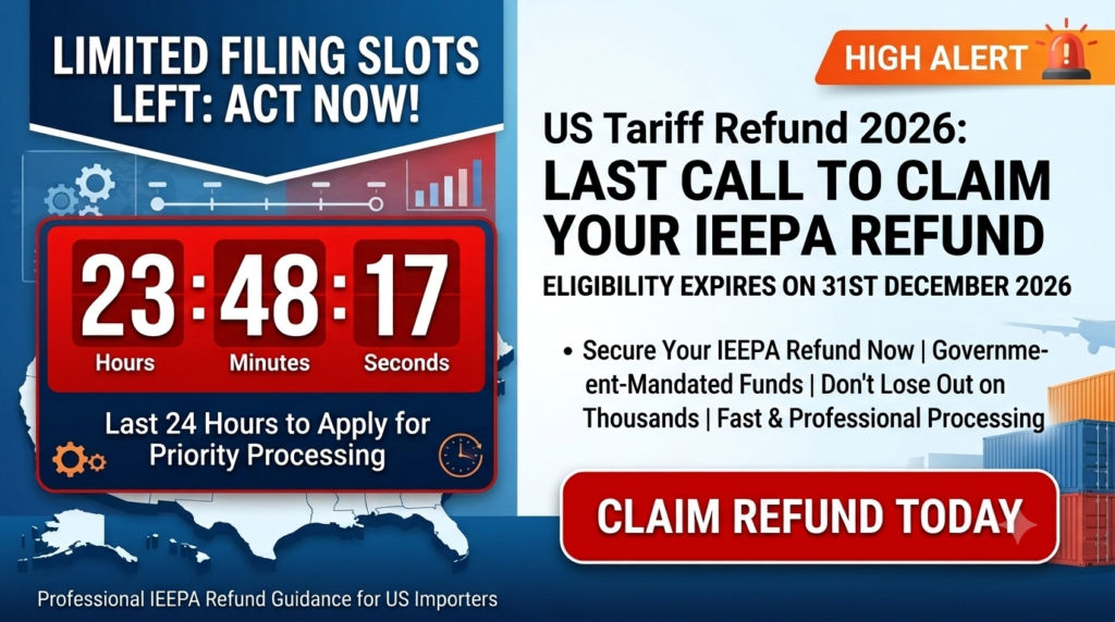 US Tariff Refund 2026: Last Call to Claim IEEPA Refund Before Deadline