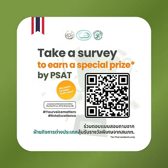 รูปภาพร่วมตอบแบบสอบถามจากฝ่ายกิจกรรมต่างประเทศ !สุ่มรับรางวัลพิเศษจากสนภท.!