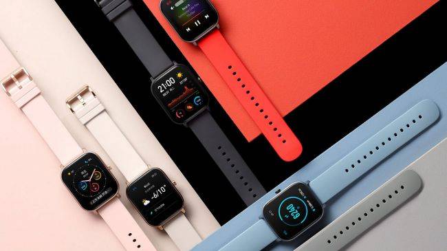 Amazfit GTS smartwatch color variations