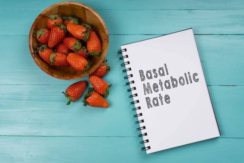 Concept image, strawberry with Basal Metabolic Rate