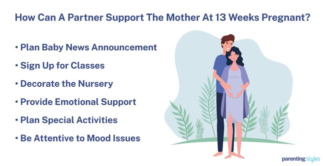 13 weeks pregnant partner support