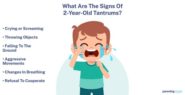 signs of 2 year old temper tantrums