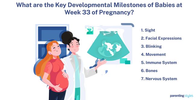33 weeks milestones