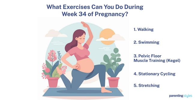 34 weeks pregnant exercises