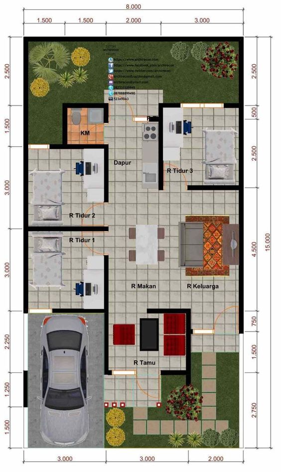 Model Rumah Minimalis dengan Halaman Belakang