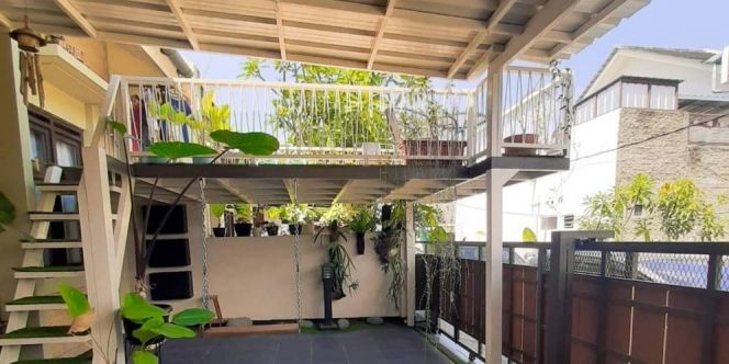 Kanopi balkon minimalis dari besi