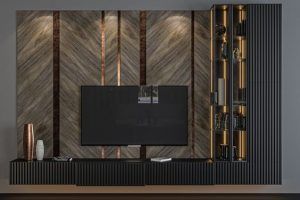 15 Inspirasi Desain Backdrop TV Minimalis & Elegan - Pashouses