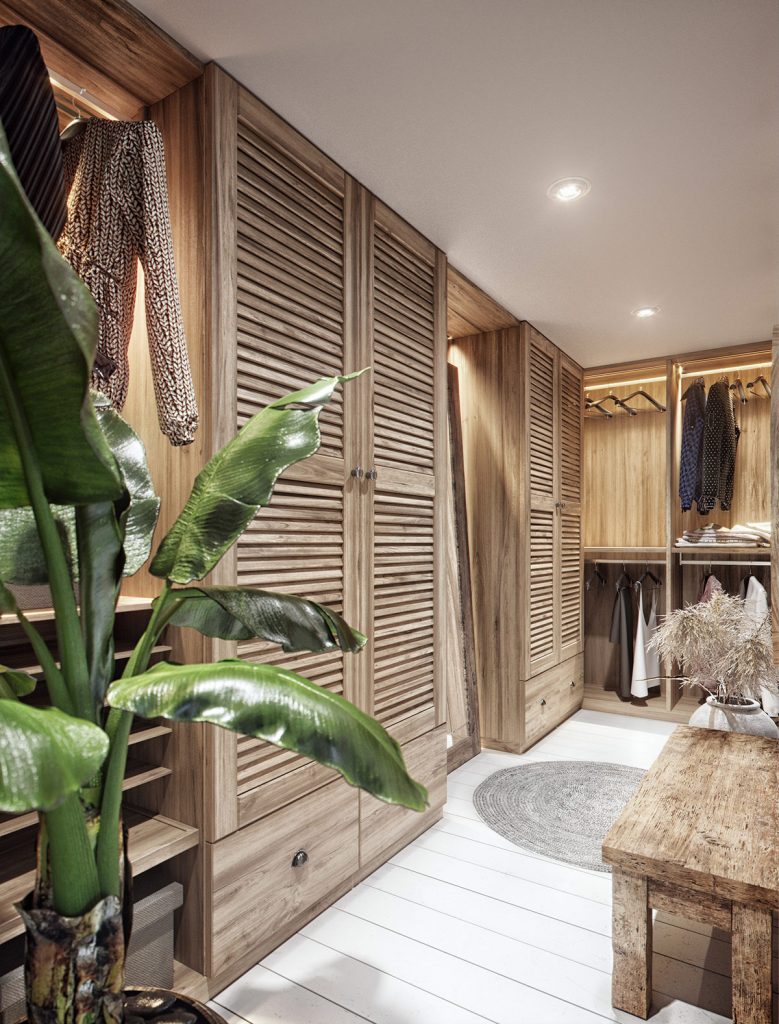 Walk in closet natural ala tropical