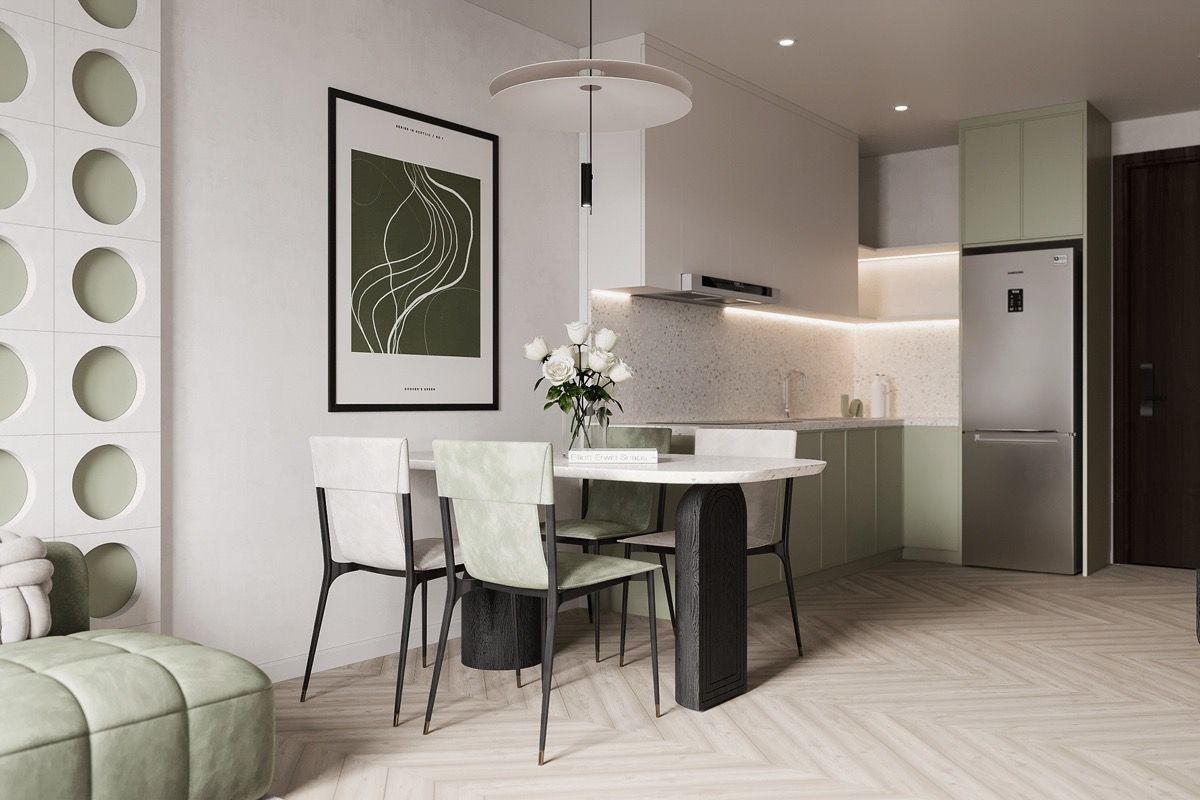 13 Dekorasi Rumah Warna Hijau Sage yang Cantik- Pashouses