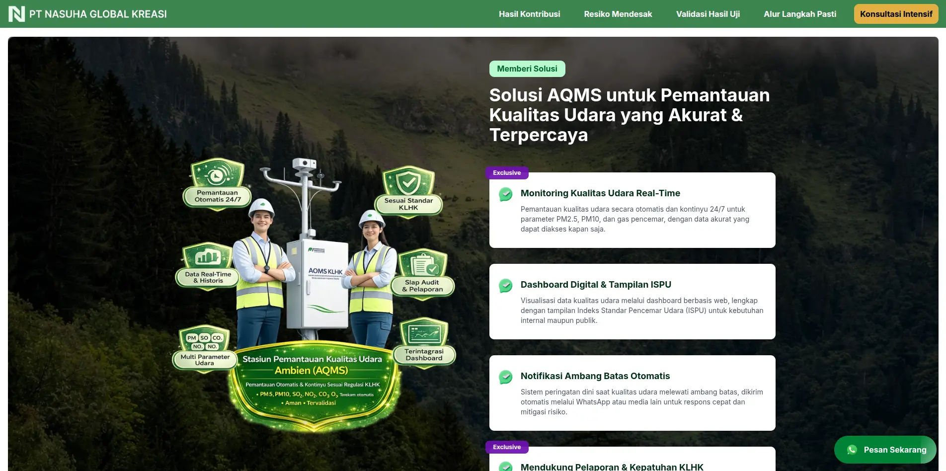 Landing Page & Google Ads for AQMS KLHK