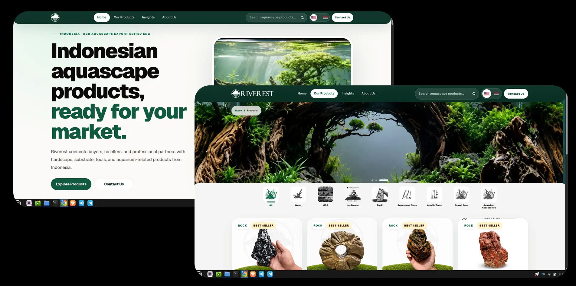 Multilingual B2B Catalog Website & CMS for Riverest
