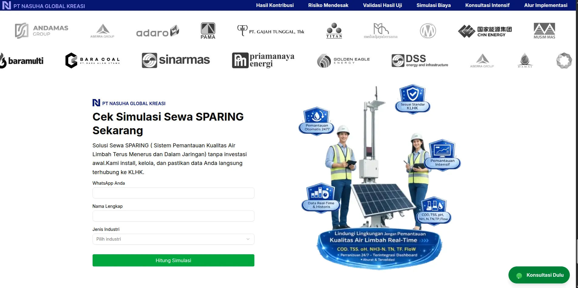 Landing Page & Google Ads for SPARING KLHK Rental