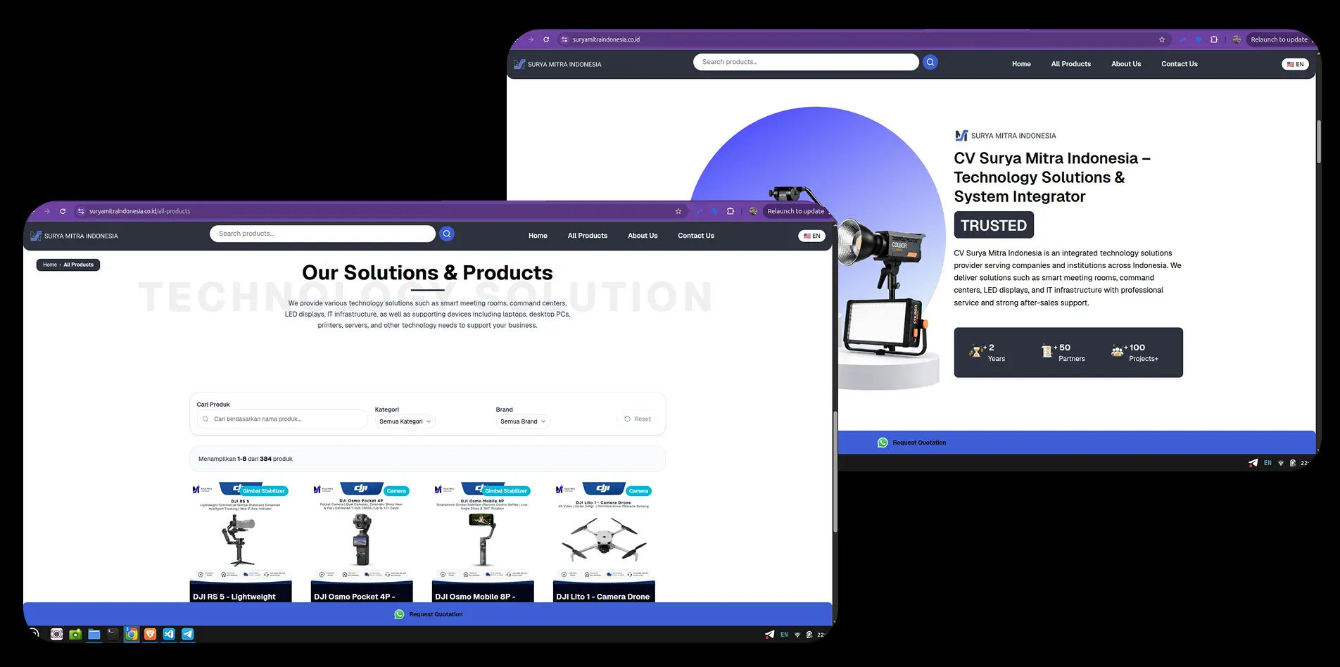 Technology Catalog & System Integrator Website