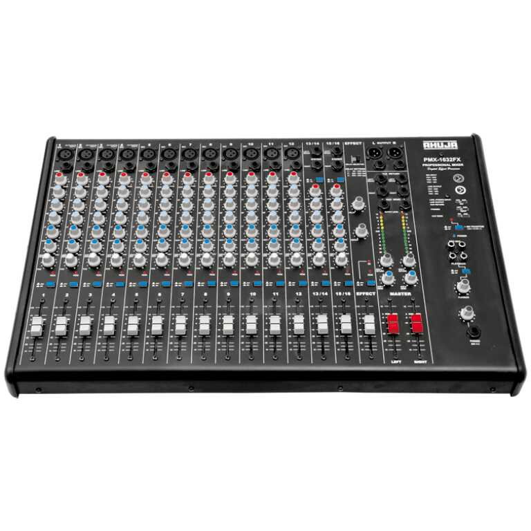 Ahuja PMX 1632FX Mixers 48V Phantom Supply On 4 Channels AC Operation, With Digital Effects