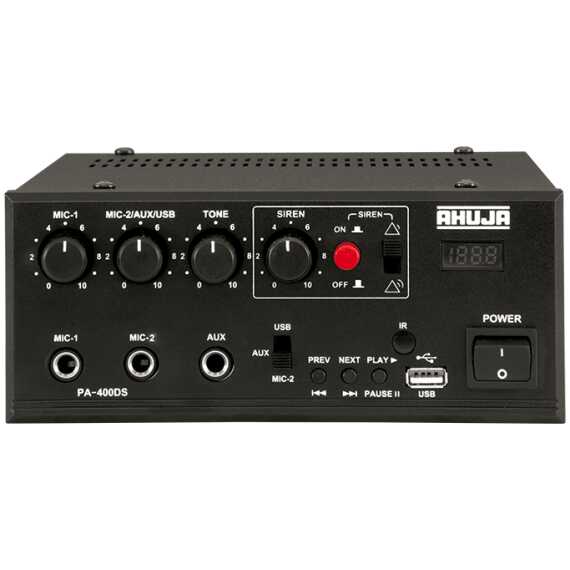0030941 ahuja mobile PA amplifiers PA 400DS 1 - PASystems.in