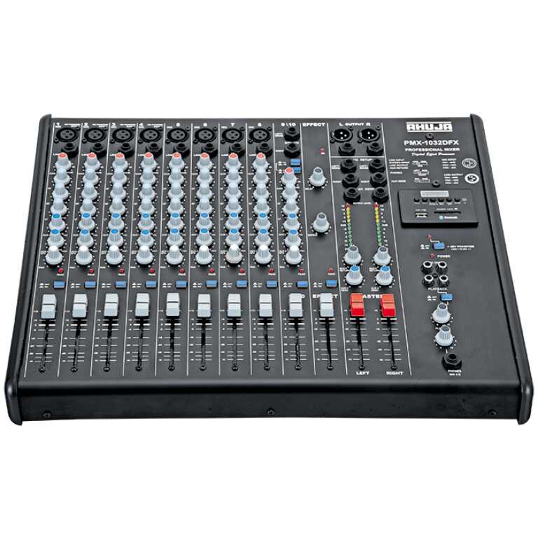 Ahuja PMX 1032DFX Mixers 48V Phantom Supply On 4 Channels With Built