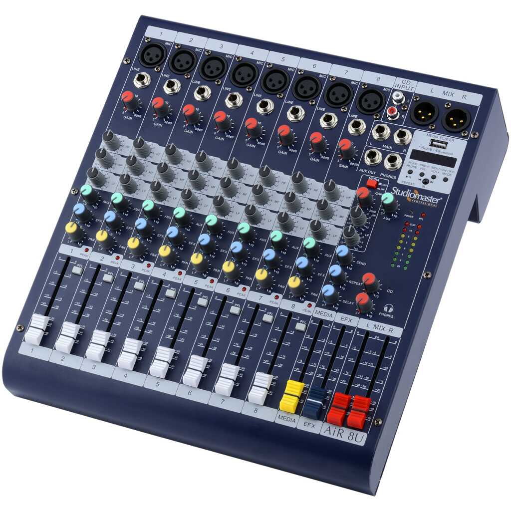 Studiomaster AiR 8U Mixer (8 Channel) With Recording Option