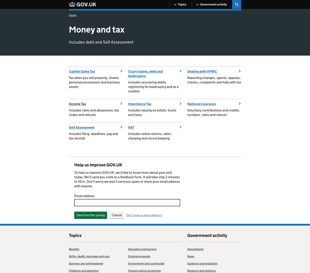 GOV.UK Tax