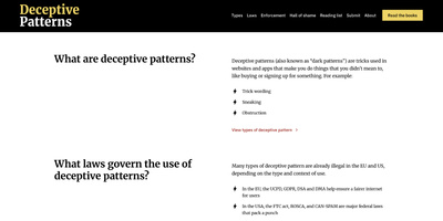Deceptive Patterns