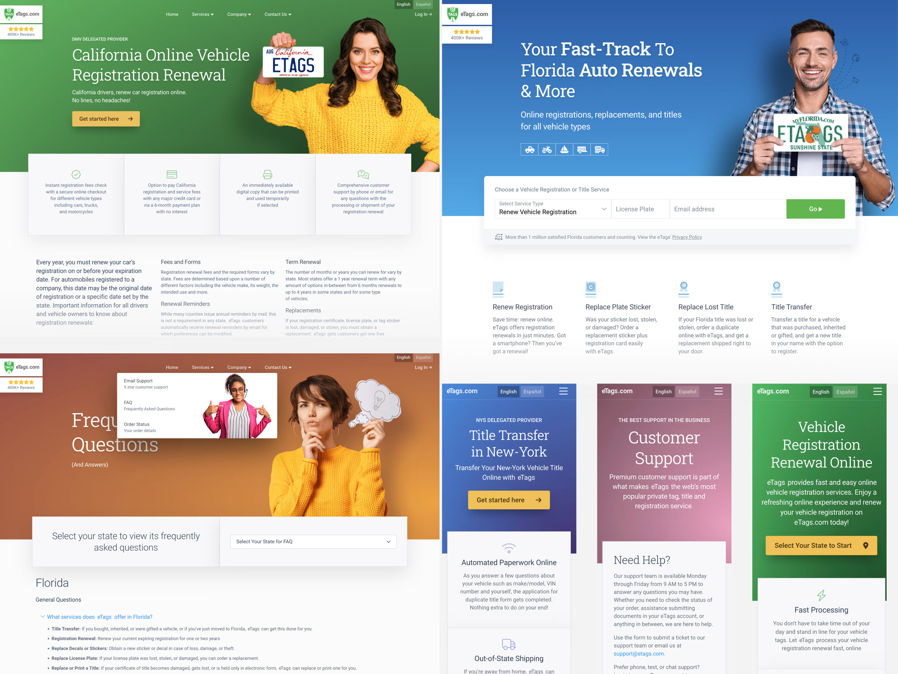 eTags marketing and product website