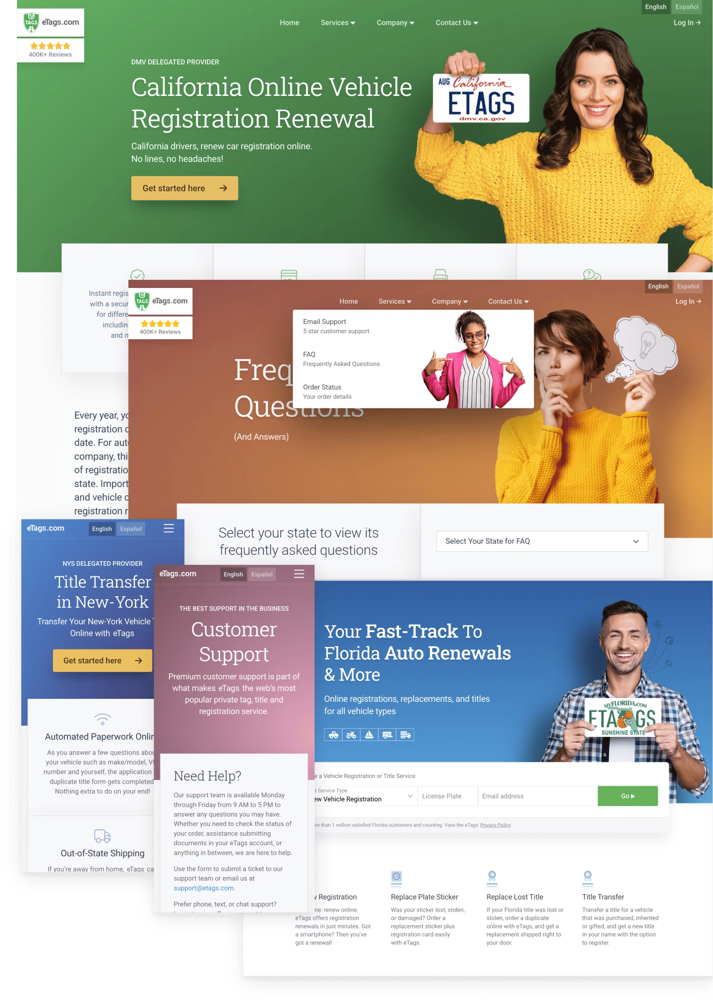 eTags.com website & landing pages