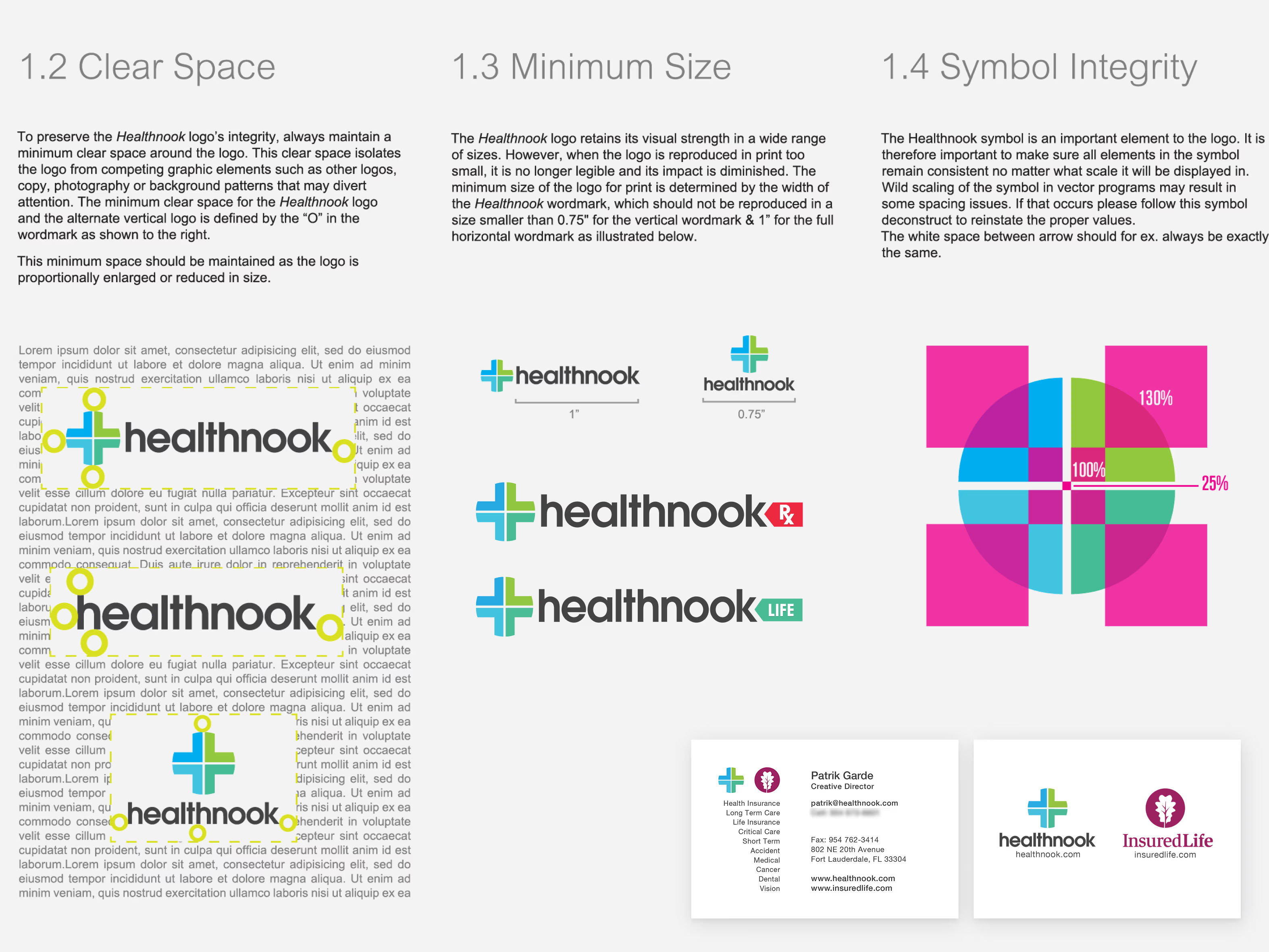 Healthnook brand identity and InsuredLife sub-brand