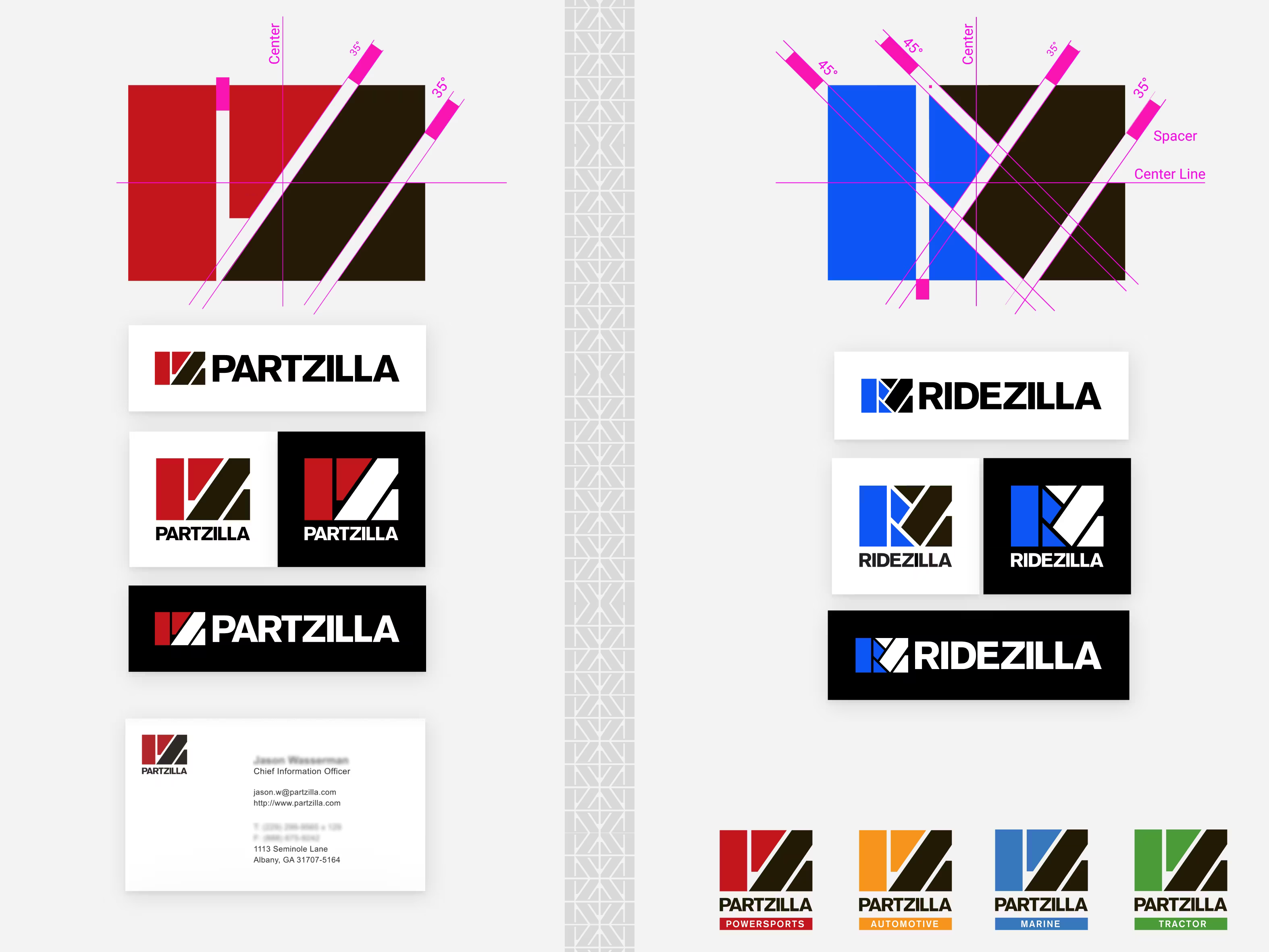 Partzilla and Ridezilla brand identity