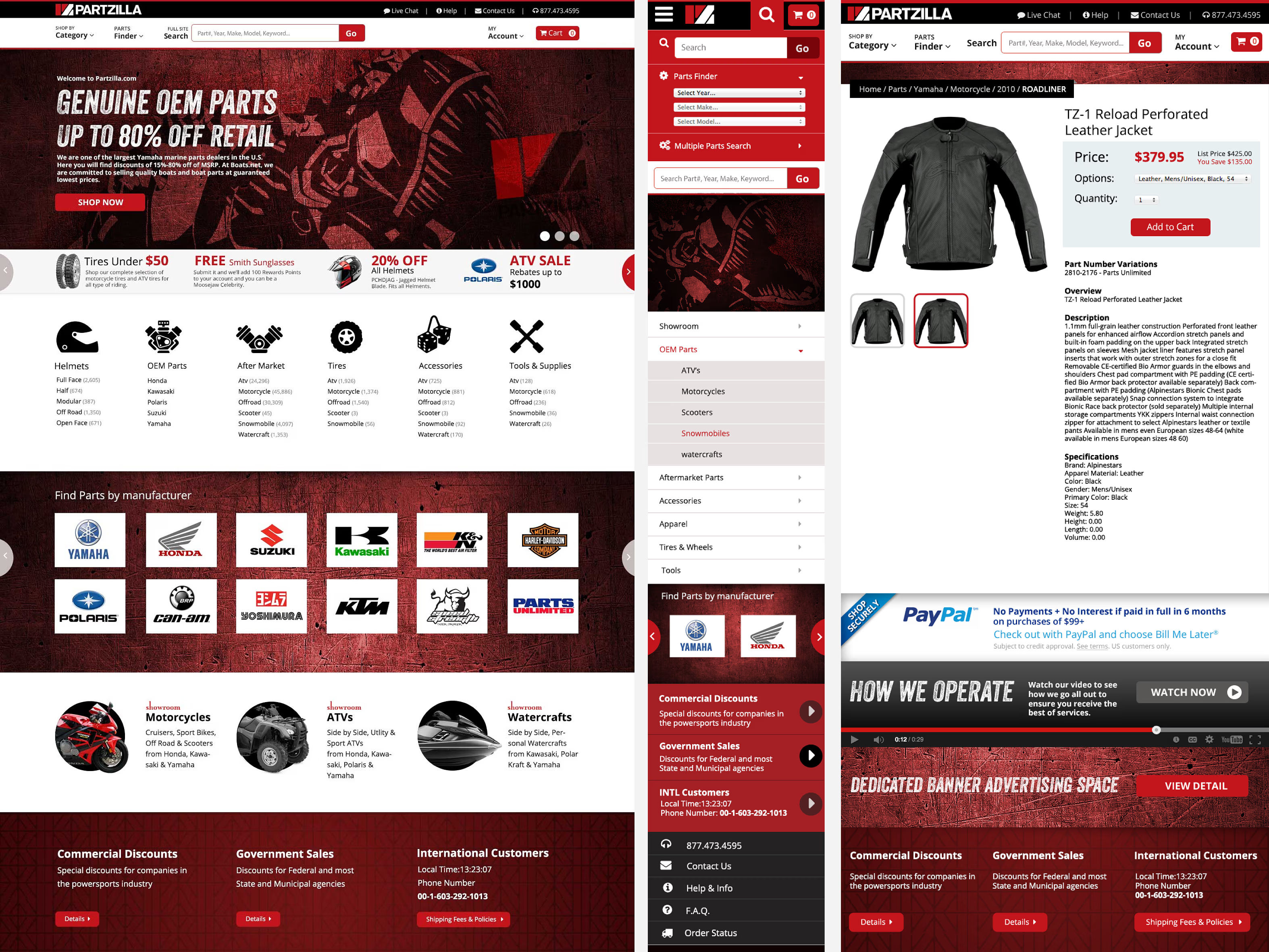 Partzilla.com website redesign