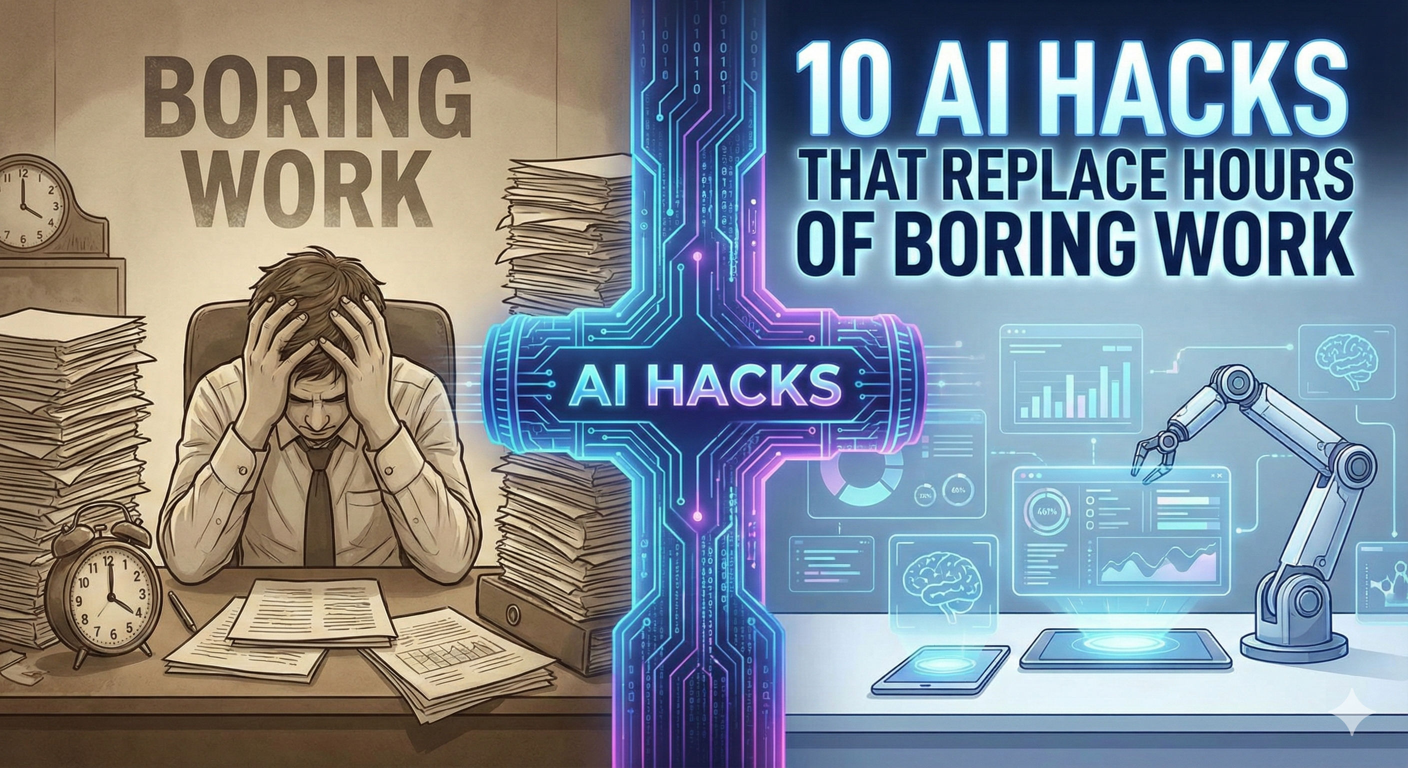 10 AI Hacks That Replace Hours of Boring Work