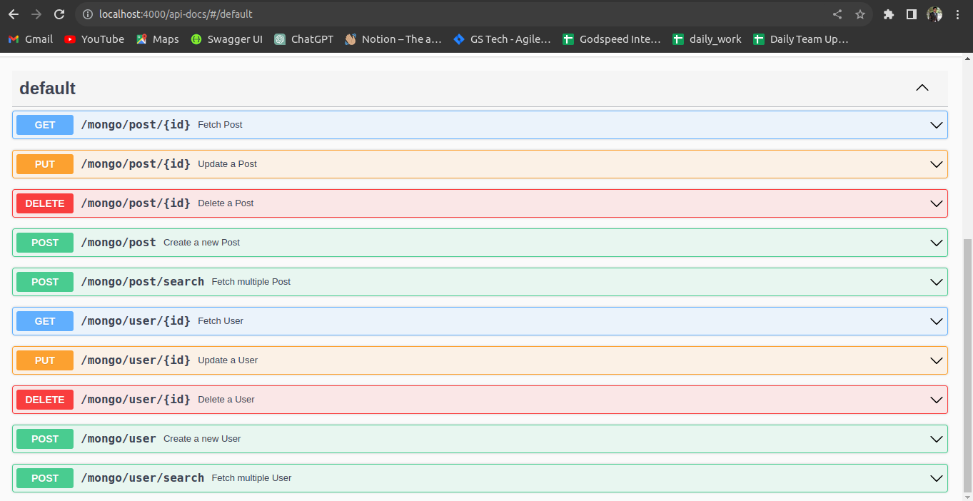 swagger spec default