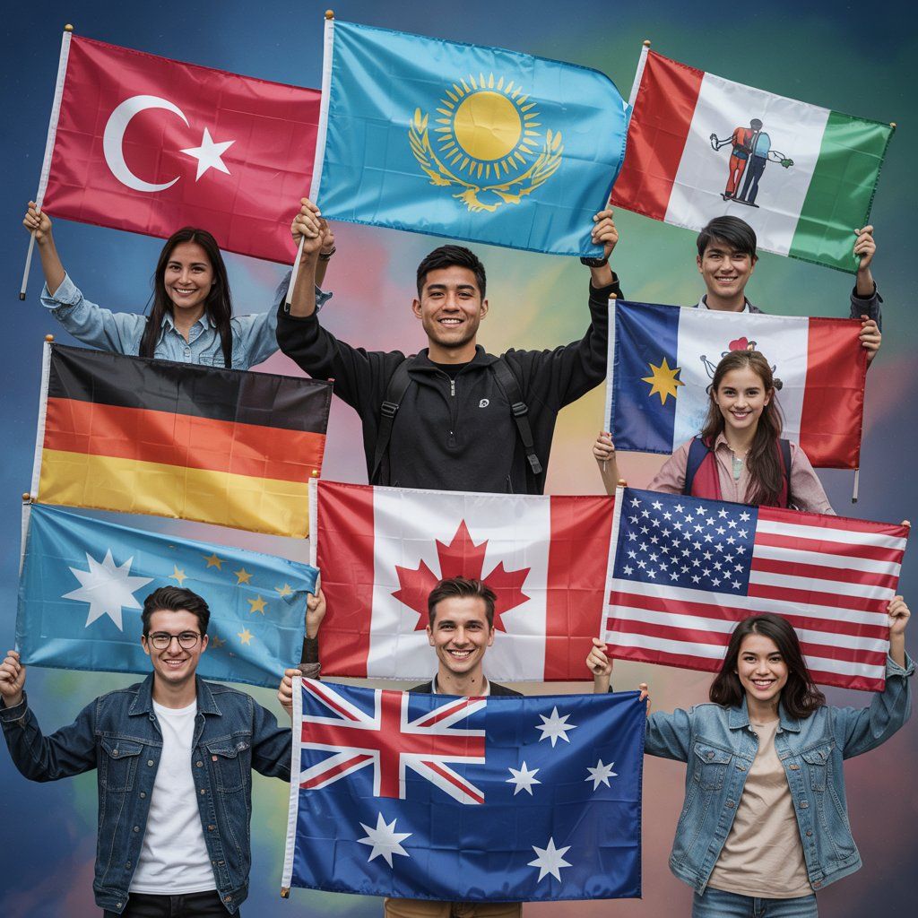 Students studying abroad