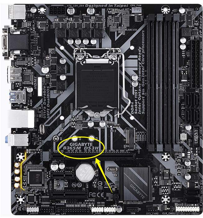 motherboard manufacturer and product name