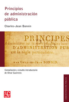 Principios de administracin pblica.  Charles-Jean Bonnin