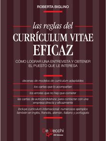 Las reglas del currculum vitae eficaz.  Roberta Biglino