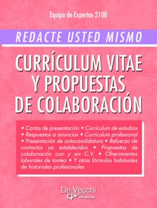 Redacte usted mismo currculum vitae y propuestas de colaboracin.  Equipo de expertos 2100 