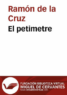 El petimetre.  Ram?n de la Cruz