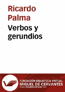 Verbos y gerundios.  Ricardo Palma