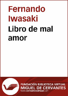 Libro de mal amor.  Fernando Iwasaki