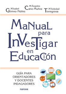 Manual para investigar en educacin.  M Soledad Torregrosa Dez