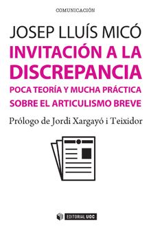 Invitacin a la discrepancia.   Josep Llus Mic Sanz