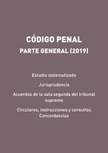 CDIGO PENAL. PARTE GENERAL (2019).  Gorgonio Martnez Atienza