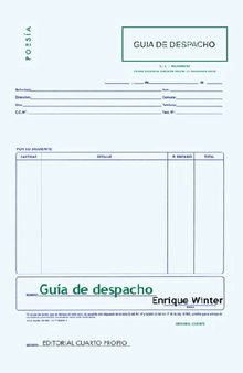 Gua de despacho.  Enrique Winter