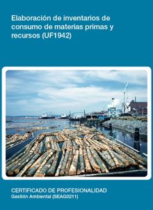 UF1942 - Elaboracin de inventarios de consumo de materias primas y recursos.  Sergio Lpez del Pino