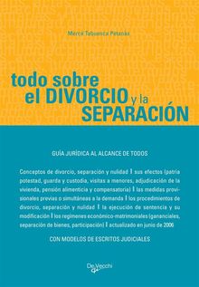 Todo sobre el divorcio y la separacin.  Merc Tabuenca Petans