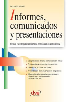 Informes, comunicados y presentaciones.  Simonetta Vercelli